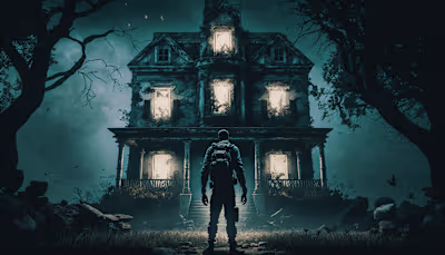 Custom Game concept art of a Horror game