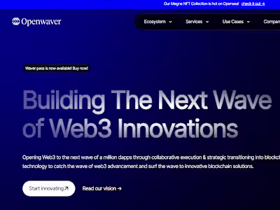 Openwaver: Website for a Web3 Startup