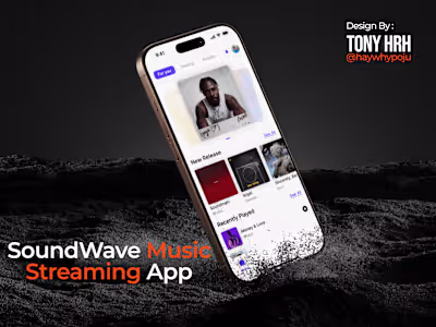 SoundWave - A Mobile app design for Music Streaming