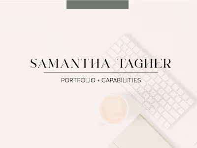 Samantha Tagher Graphic Design Portfolio