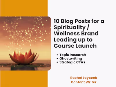 Blog Writing for Wellness Brand