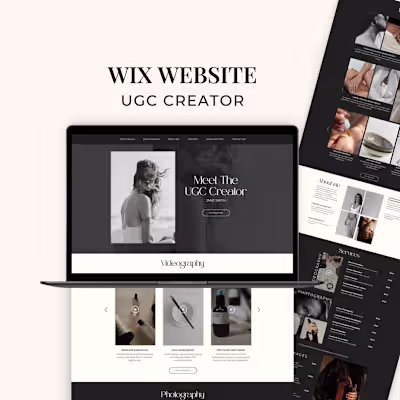 UGC Portfolio Wix Website Template,
