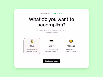 Personalized finance dashboard