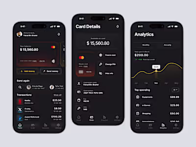 Fintech Mobile App Design