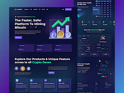 Cryptocurrency Mining Landing Page