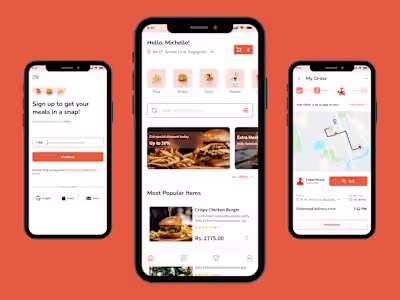 Mobile App UI Design - Red Panda