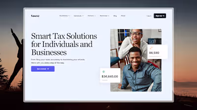 Tarc-Tax solutions landing page. :: Behance
