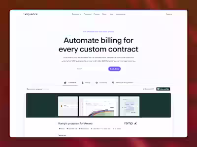 Sequence - Landing page