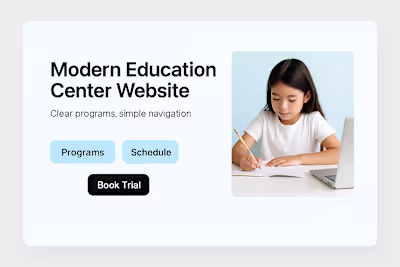 Modern Education Center Website (Demo)
