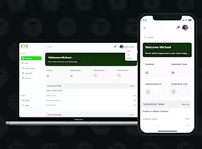 Echez Tech Hub Website and Dashboard Design
