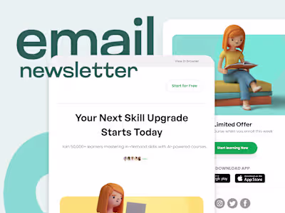 Email Newsletter Template for SkillUp Academy