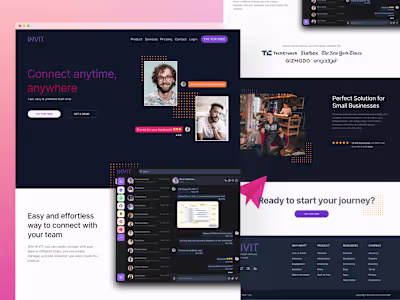 INVIT Chat App Landing Page