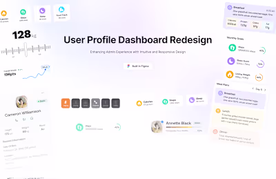 User Profile Dashboard Redesign - Fitness Web App