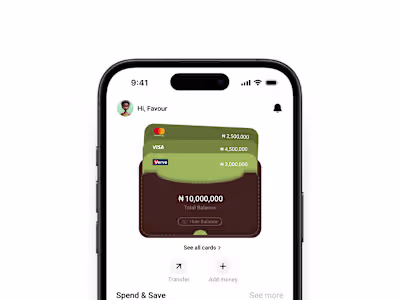Finance APP Homepage - Apple IOS