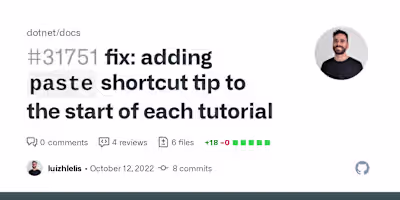 open source contribution / dotnet-docs