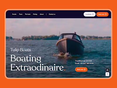Boat Booking Website Design