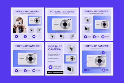 Popsnap Camera Amazon Ecommerce Template Pack