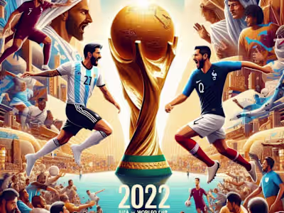 A script of the final match in the Football World cup 2022