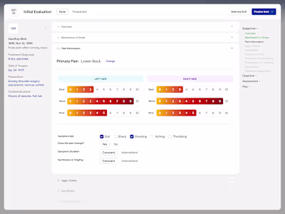 Designing Physical Therapy EMR for Stride