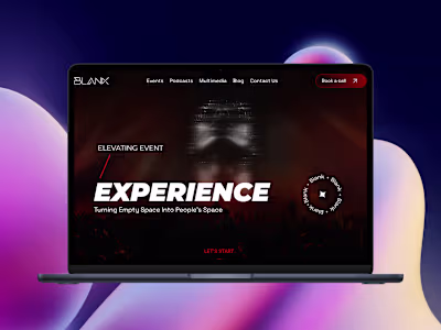 Interactive Framer Website Development for Blank