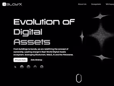 BlowX Cryptocurrency Landing page website design