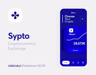 Sypto - Cryptocurrency Exchange / UI/UX