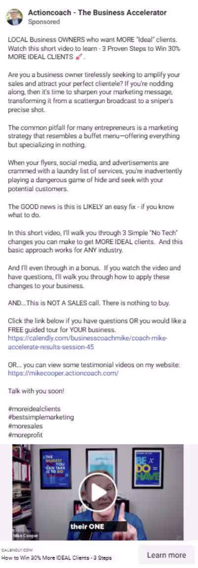 ActionCOACH Meta Ad