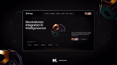 Hero section exploration for AiForge. Day 02 of CreateEveryday