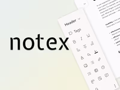 Notex UI&UX Case Study
