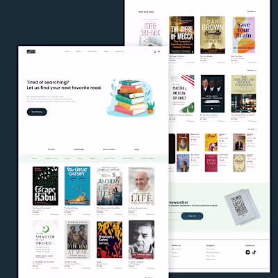 Web design for a book shop