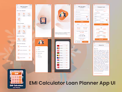 EMI Calculator & Loan Planner App UI