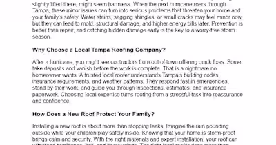 SEO and Emotional Copywriting for Tampa Roofing Company