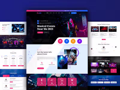 Music Event Website Design