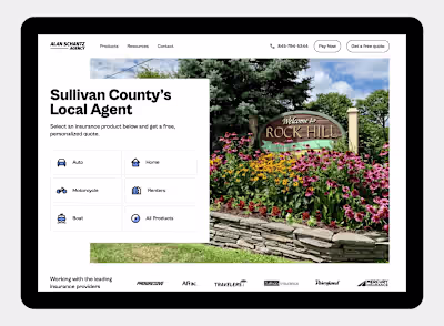 Schantz Insurance: Web Design & Webflow Development