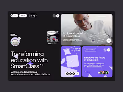 Smart Class - Edtech Startup Platform UI 
