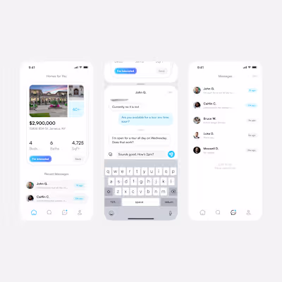 Real Estate app design