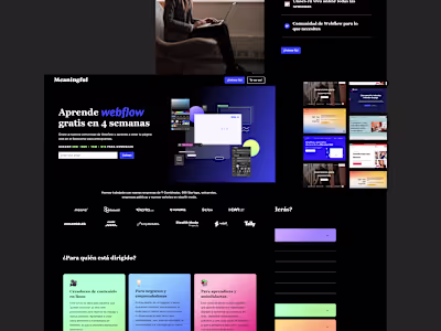 Landing Page Design - Webflow School