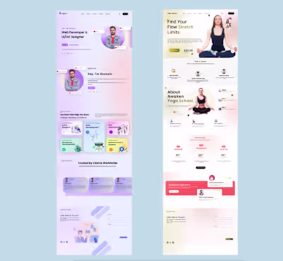 This project features two modern landing pages designed with...