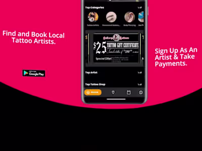 TattBook: Mobile Tattoo Booking & Appointments