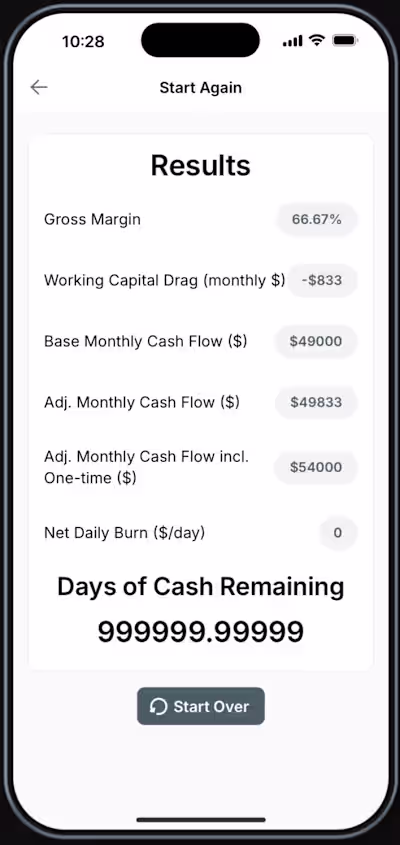 Accounting calculator glide app