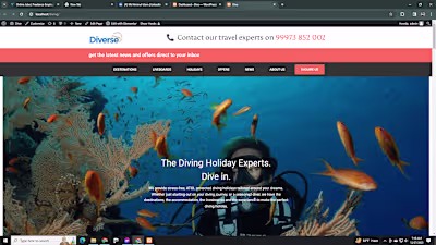 Diving Holidays Website