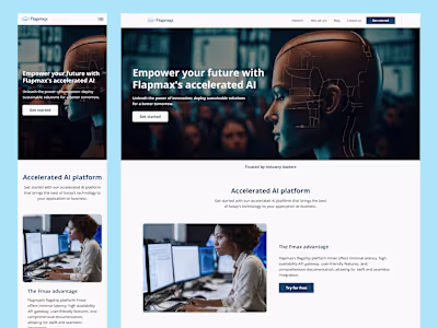 Flapmax - AI startup website redesign