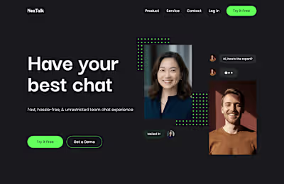 Team Chat Web App Hero Section