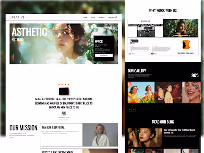 Creative Picture Studio Website Design