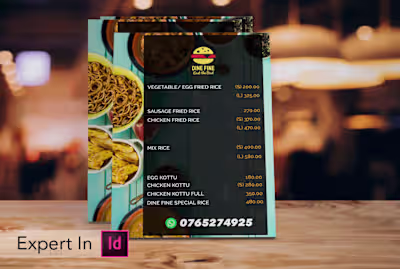 Flyer Design for Dine Fine Resaturant