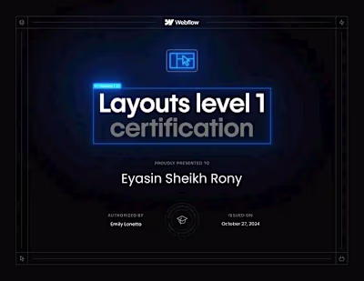 Webflow Layouts Level 01 Certification