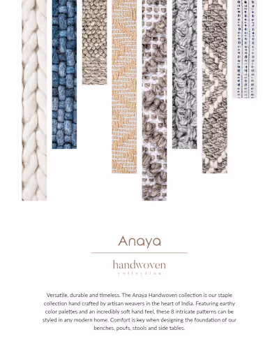 Anaya Handwoven Catalog
