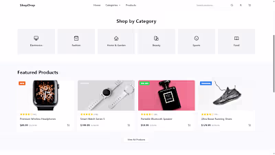 Sleek Online Storefront Design