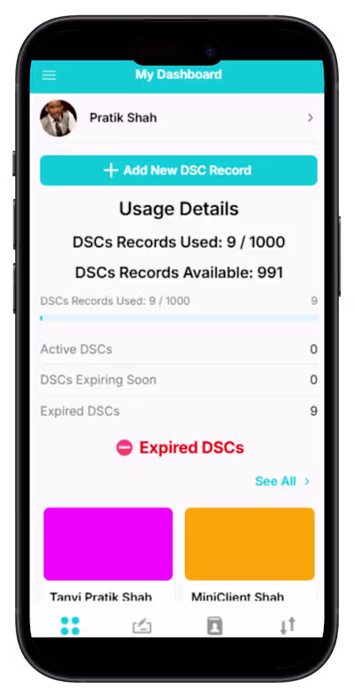 Digital Signature Management App for Professionals