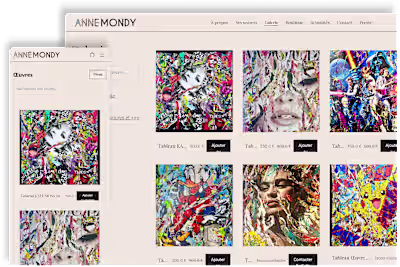 Anne Mondy website (HeadlessShopify)